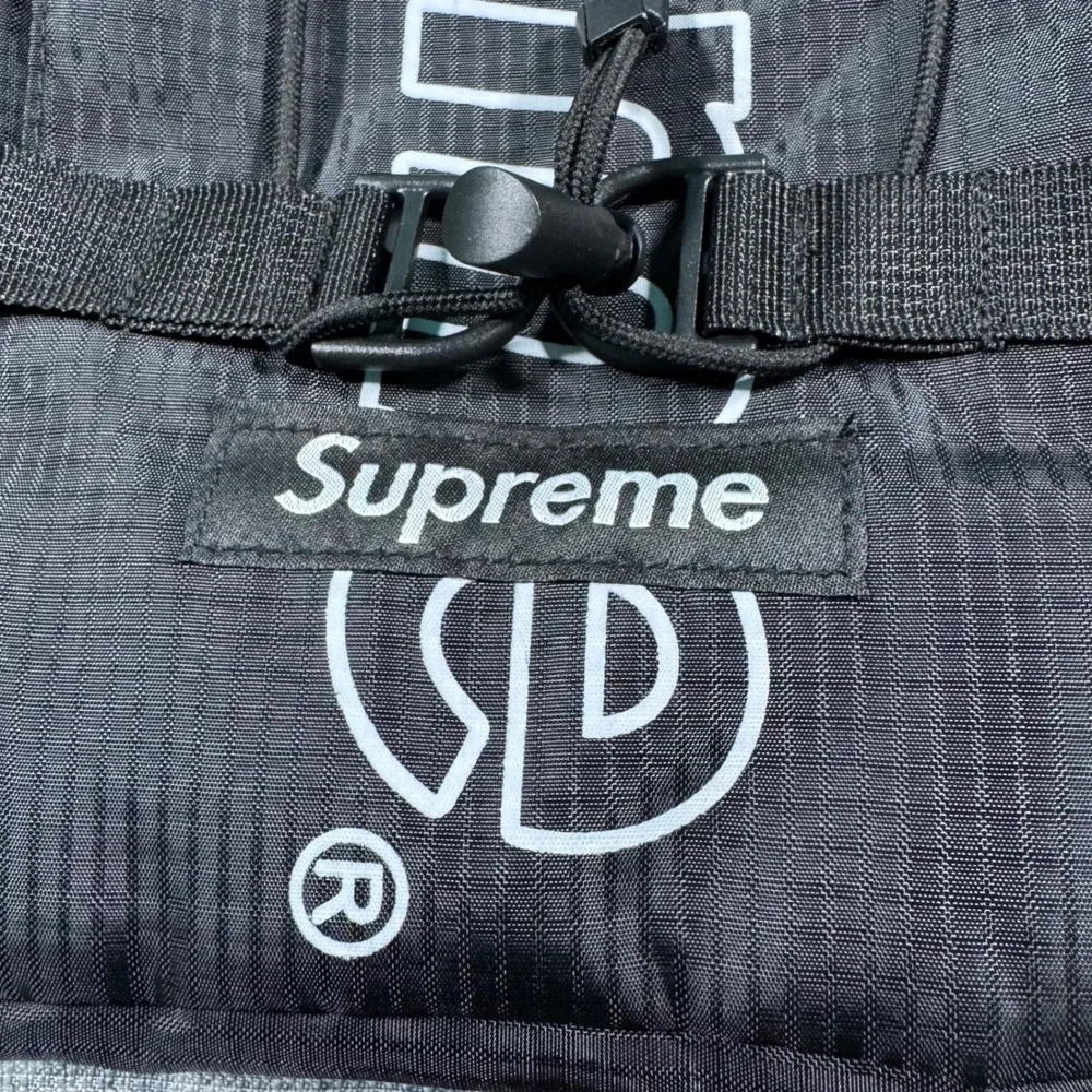 Supreme Backpack Unisex OS Black Cordura Ripstop Logo Streetwear Gorpcore Bag